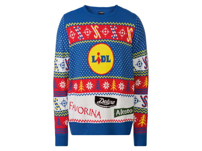 Ga naar volledige schermweergave: LIVERGY® Kersttrui voor heren, Lidl-logo, polyacryl - afbeelding 1