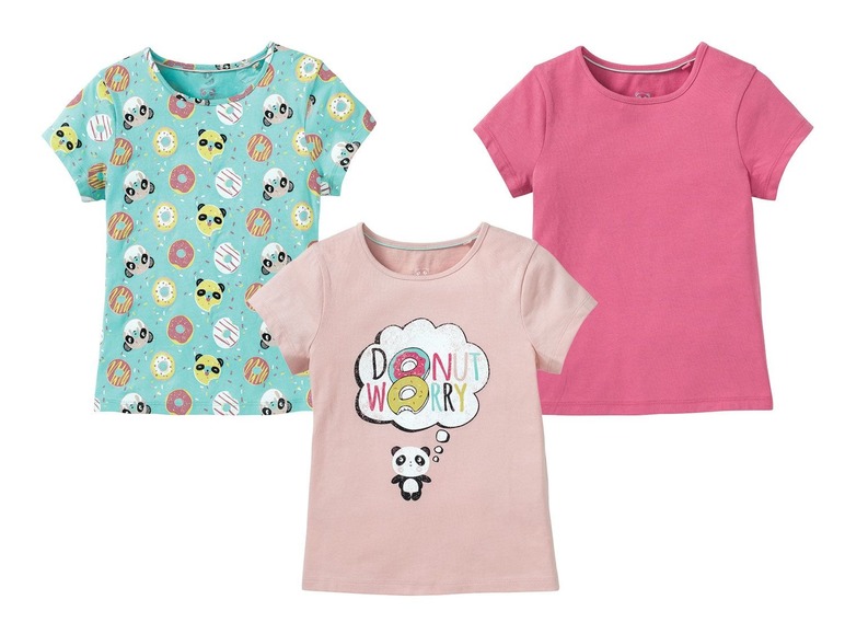 Ga naar volledige schermweergave: lupilu® Set van 3 T-shirts voor meisjes - afbeelding 1