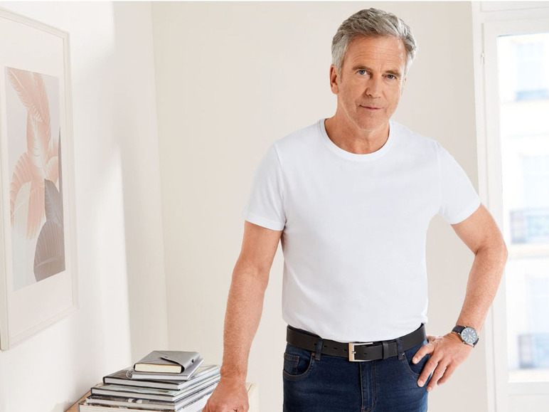 Aller en mode plein écran LIVERGY® T-shirts pour hommes, set de 2, pur coton - Photo 7