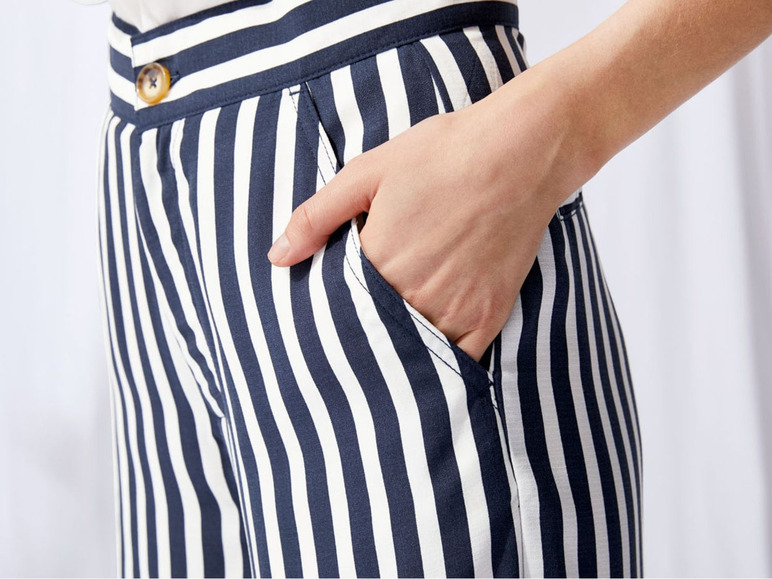 Aller en mode plein écran Pantalon ou jupe-culotte pour femmes, aspect lin, polyester - Photo 8