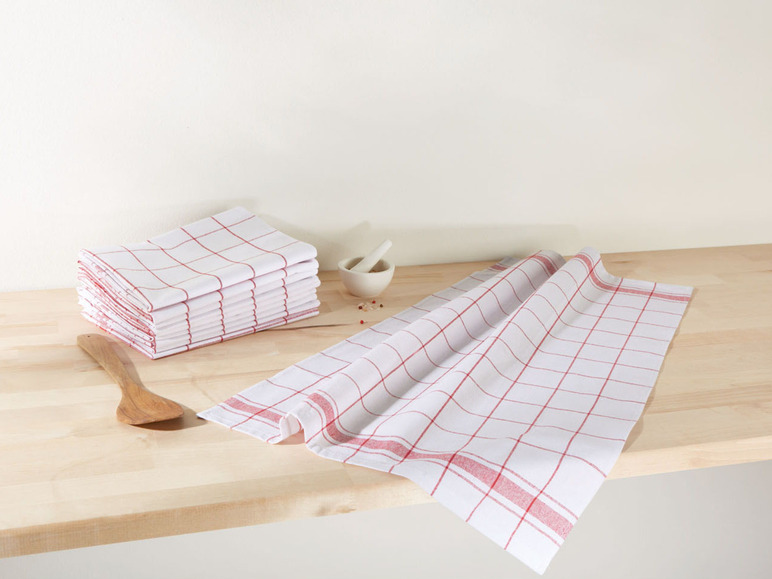 Aller en mode plein écran LIVARNO home Torchons en coton, set de 10, 50 x 70 cm - Photo 9