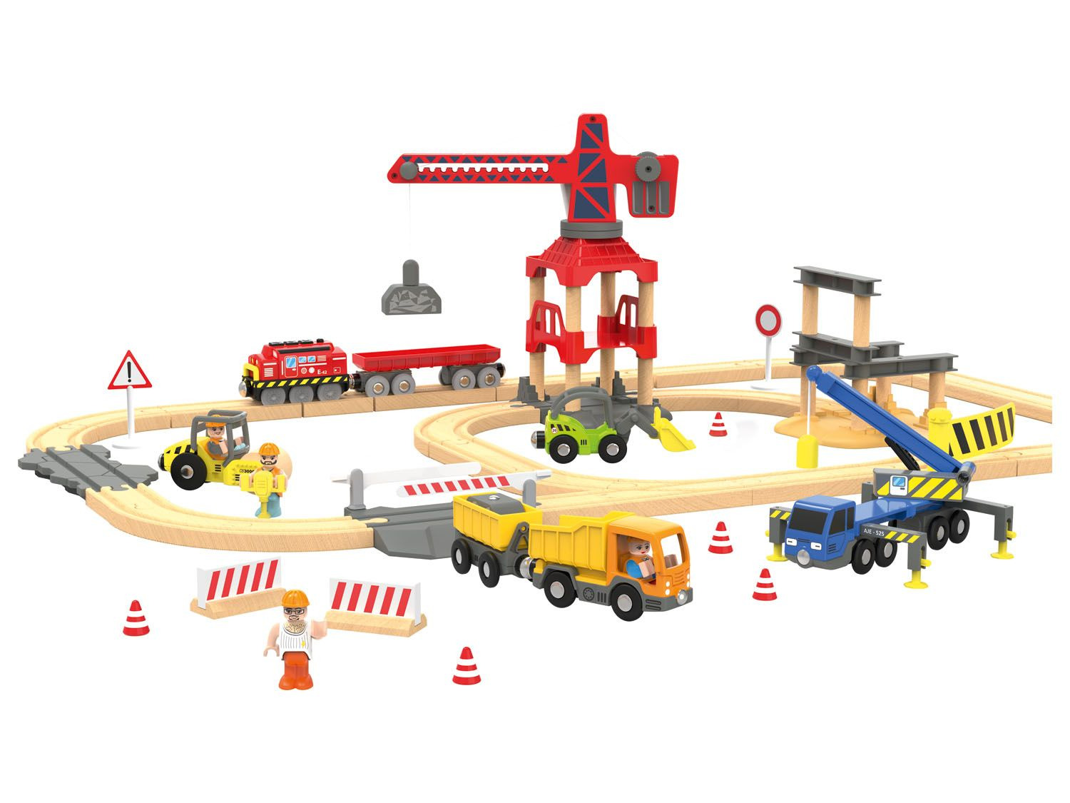 Playtive Set de chemin de fer en bois Lidl.be
