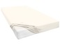 Een wit matras met een crèmekleurige hoes