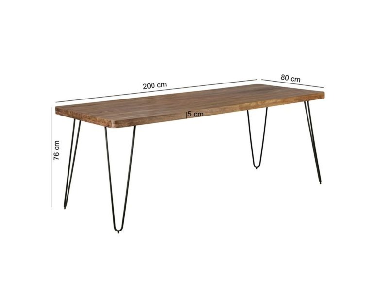 Ga naar volledige schermweergave: Wohnling Eettafel, 160 / 200 x 80 cm - afbeelding 14