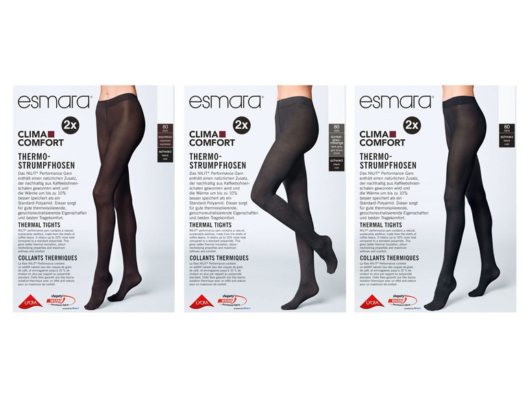 Ga naar volledige schermweergave: esmara® Panty voor dames, set van 2, polyamide en elastaan, 80 DEN - afbeelding 1