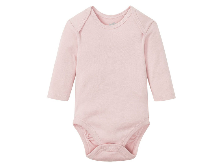 Aller en mode plein écran lupilu® Set de 5 bodies en pur coton avec manches longues - Photo 23