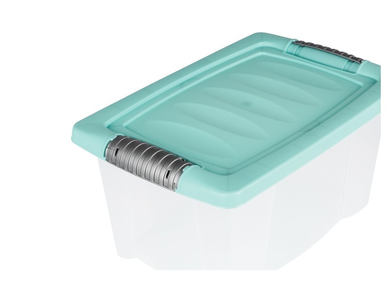 Ga naar volledige schermweergave: Cassetti Set opbergboxen, 3-delig, met deksel en vergrendelgrepen - afbeelding 4