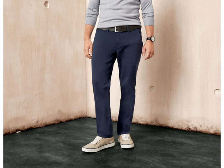 Ga naar volledige schermweergave: LIVERGY® Slim fit herenchino van een biokatoenmix - afbeelding 3