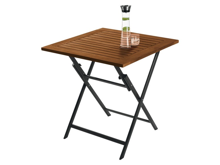 Aller en mode plein écran florabest Table de jardin en aluminium, avec plateau en bois - Photo 1