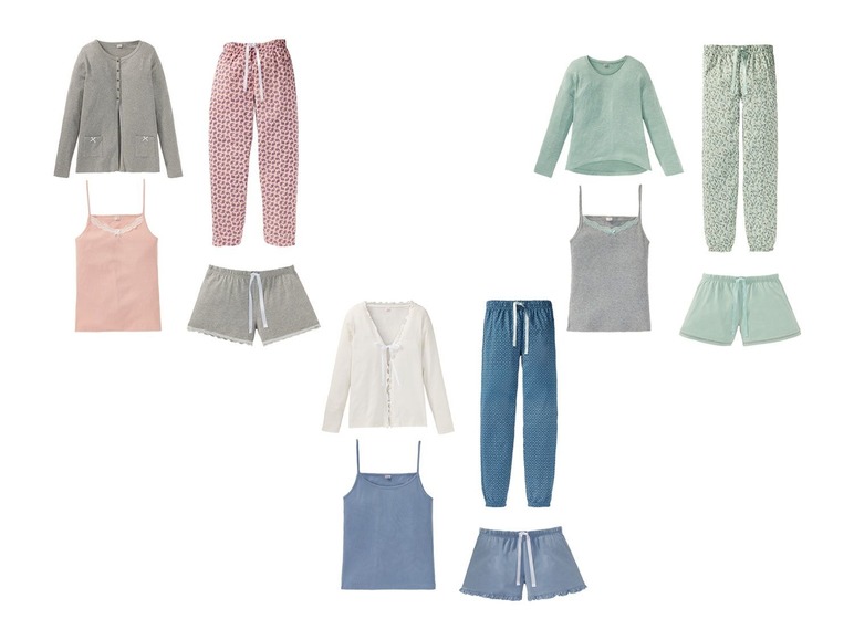 Aller en mode plein écran ESMARA® Lingerie Ensemble de pyjama 4 pièces pour femmes - Photo 1