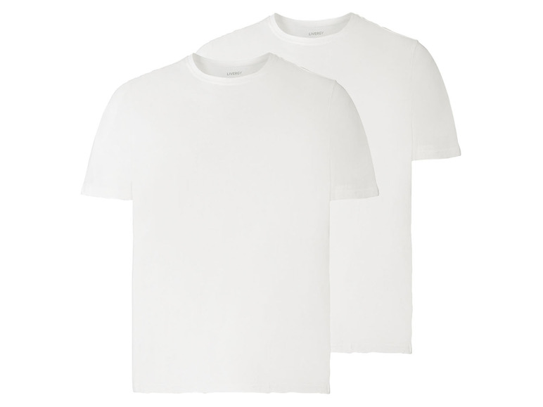 Aller en mode plein écran LIVERGY Set de 2 T-shirts en coton avec col rond - Photo 5