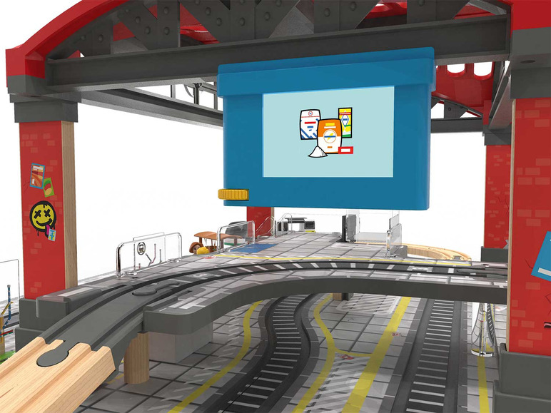 Ga naar volledige schermweergave: Playtive Houten spoorweg treinstation - afbeelding 3