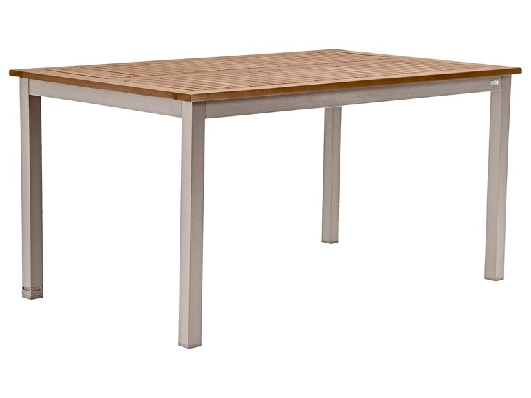 Aller en mode plein écran florabest Table de jardin en aluminium, avec plateau en bois - Photo 1