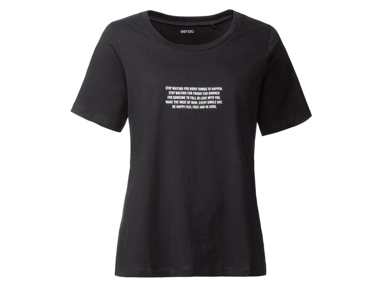 Ga naar volledige schermweergave: esmara® T-shirt voor dames, korte mouwen, puur katoen - afbeelding 2