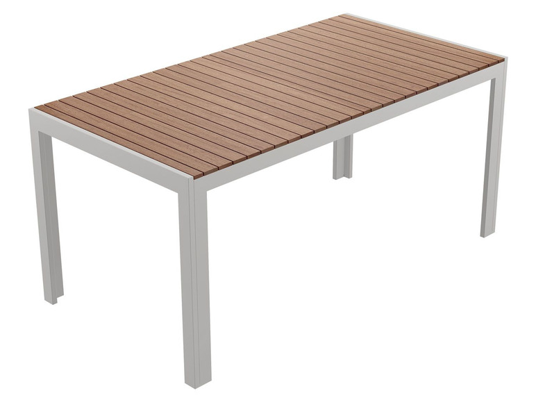 Aller en mode plein écran florabest Table de jardin, aluminium et bois - Photo 1