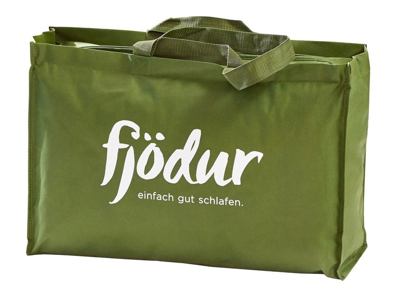 Sac Fjodor vert avec poignées.