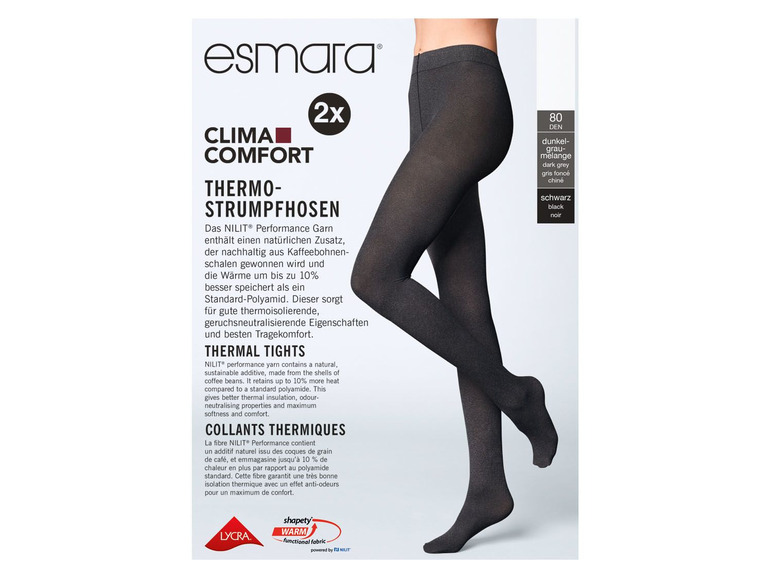 Ga naar volledige schermweergave: esmara® Panty voor dames, set van 2, polyamide en elastaan, 80 DEN - afbeelding 6