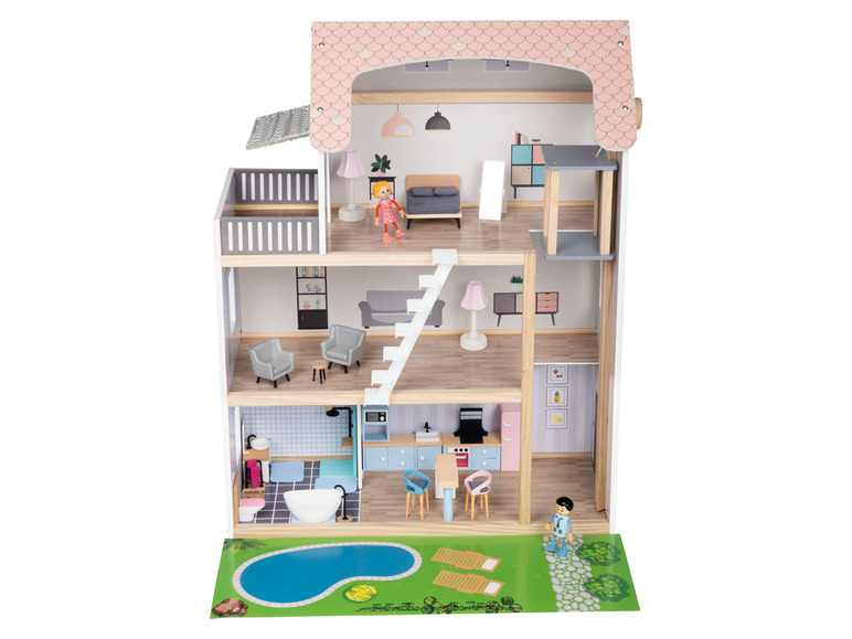 Ga naar volledige schermweergave: Playtive Houten poppenhuis - afbeelding 2