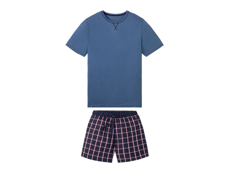 Ga naar volledige schermweergave: LIVERGY® Biokatoenen pyjama met korte mouwen en luchtige short - afbeelding 2