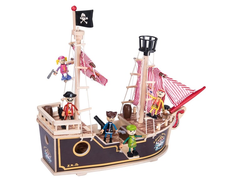 Ga naar volledige schermweergave: Playtive JUNIOR Houten piratenschip - afbeelding 4