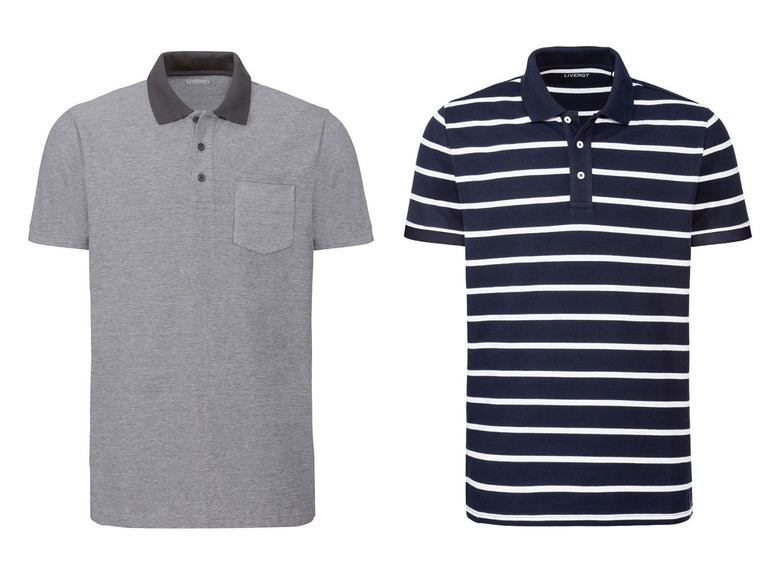 Ga naar volledige schermweergave: LIVERGY® Slim fit polo van puur biokatoen - afbeelding 1