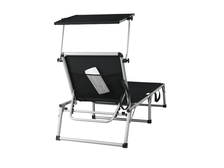 Aller en mode plein écran florabest Chaise longue en aluminium, pliable, pare-soleil - Photo 3
