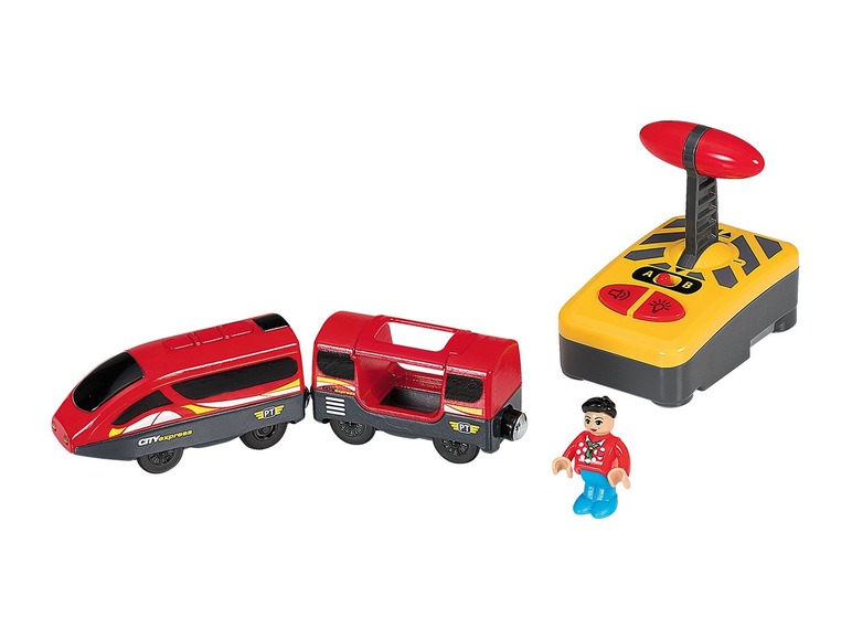 Ga naar volledige schermweergave: Playtive JUNIOR Houten telegeleide trein - afbeelding 1