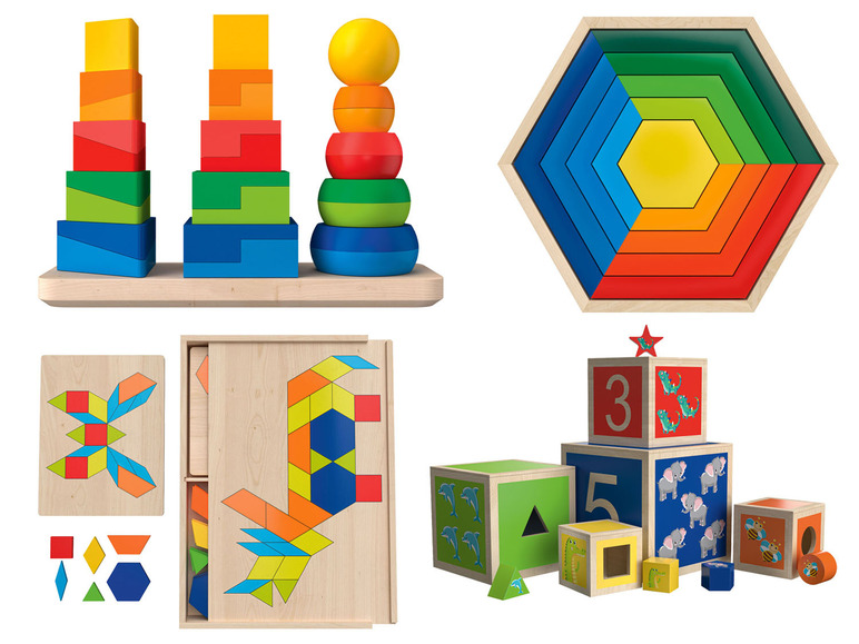 Ga naar volledige schermweergave: PLAYTIVE® Educatief houten speelgoed, fijne motoriek - afbeelding 1