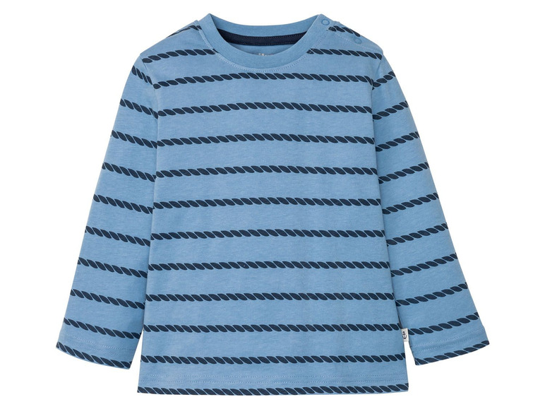 Ga naar volledige schermweergave: LUPILU® T-shirt met lange mouwen voor jongens, set van 3, biokatoen en viscose - afbeelding 14