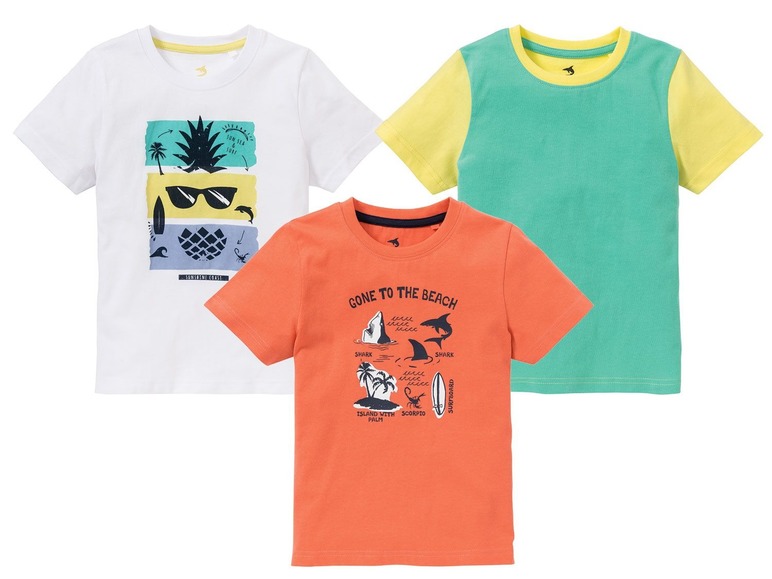 Ga naar volledige schermweergave: lupilu® Set van 3 T-shirts voor jongens - afbeelding 9