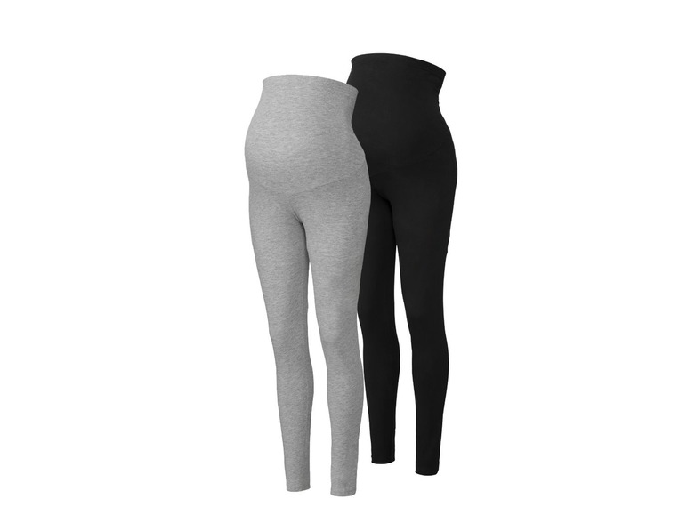 Aller en mode plein écran esmara® Set de 2 leggings de grossesse, coton - Photo 2