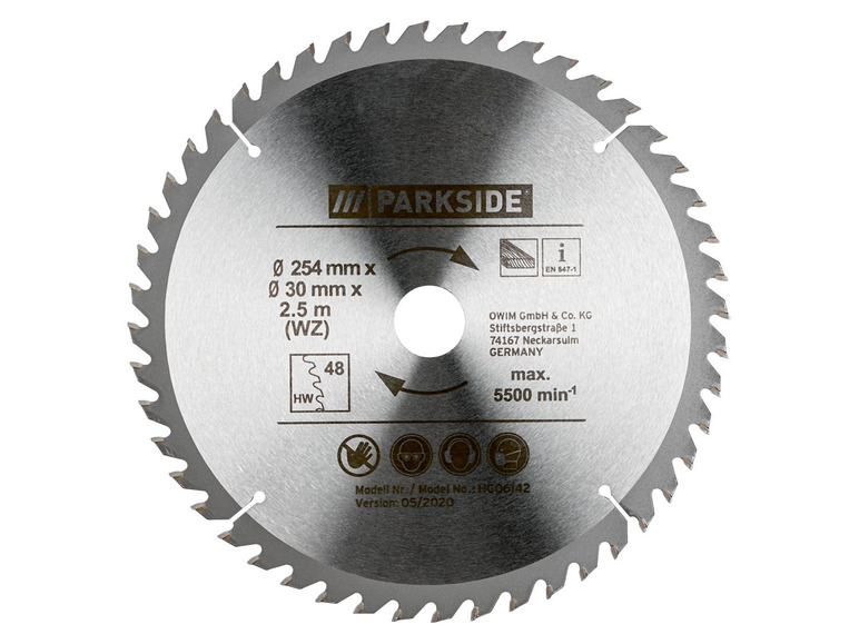 Ga naar volledige schermweergave: PARKSIDE® Cirkelzaagblad 254 x 2,5/3,2 x 30 mm - afbeelding 4