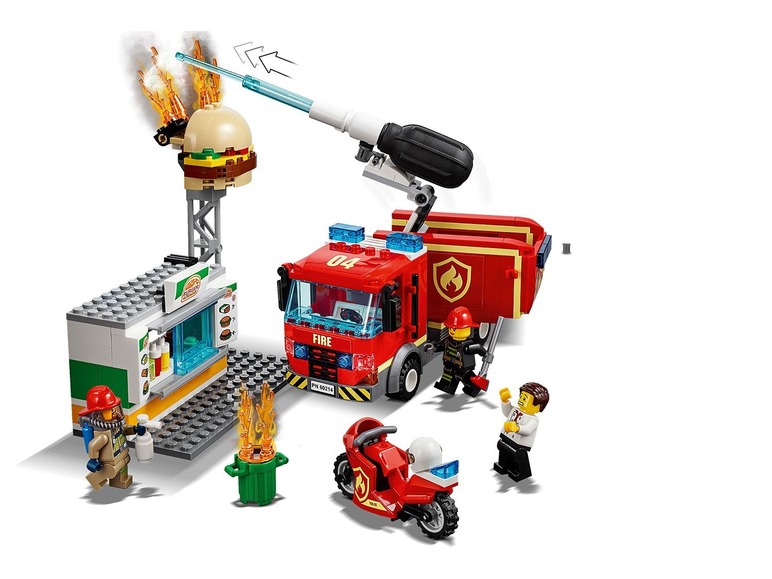 Ga naar volledige schermweergave: LEGO® City Brand bij het hamburgerrestaurant (60214) - afbeelding 4