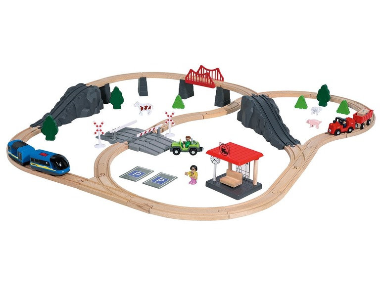 Ga naar volledige schermweergave: Playtive JUNIOR Houten spoorweg - afbeelding 1