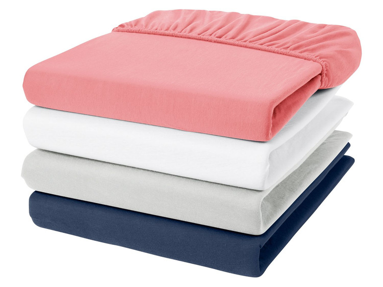 Ga naar volledige schermweergave: meradiso Jersey hoeslaken, 90-100 x 200 cm, 100% katoen - afbeelding 1