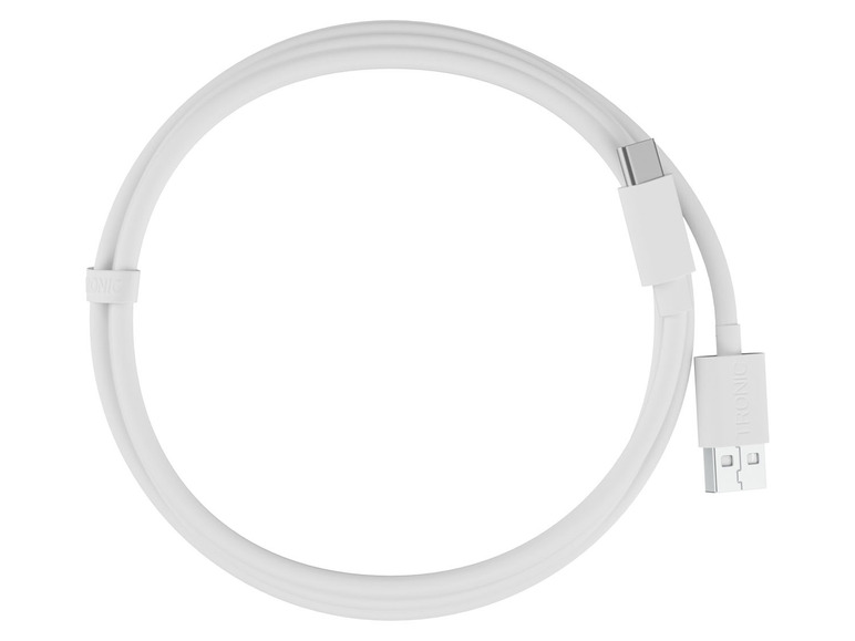 Câble USB-C vers USB-A blanc de la marque TRONIC.