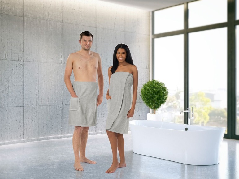 Aller en mode plein écran Biberna Kilt de sauna pour hommes - Photo 11
