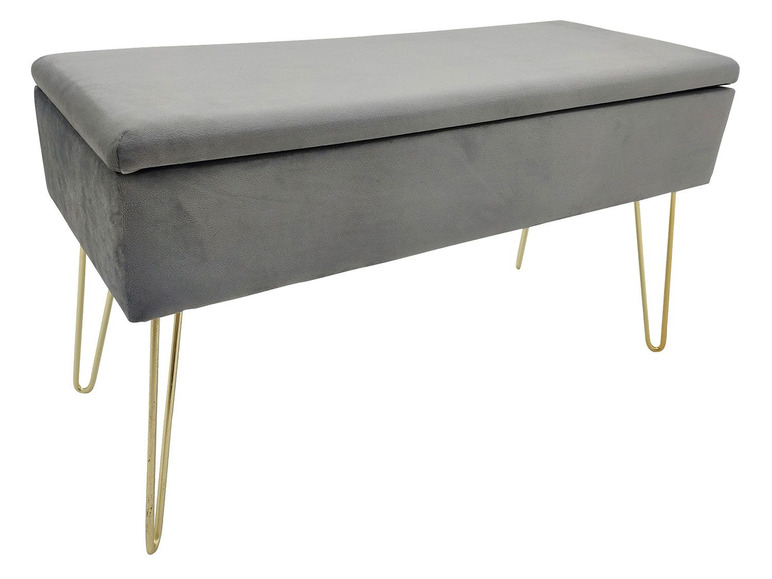 Aller en mode plein écran ECHTWERK Banc avec espace de rangement, 75 x 41,5 x 30 cm - Photo 12