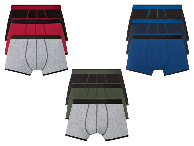 Ga naar volledige schermweergave: LIVERGY® Set van 3 boxershorts van een katoenmix - afbeelding 1