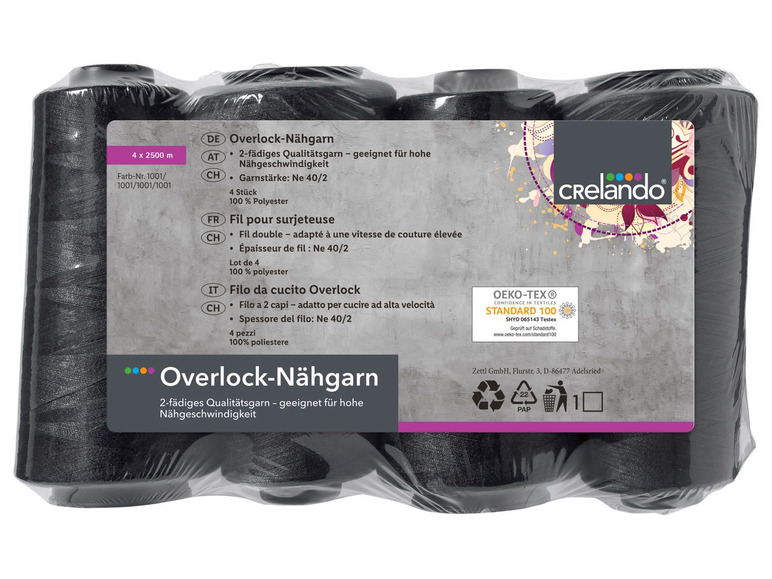 Ga naar volledige schermweergave: crelando® Overlocknaaigaren, set van 4 - afbeelding 15