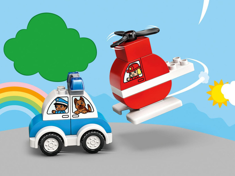 Aller en mode plein écran LEGO® DUPLO® L'hélicoptère des pompiers et la voiture de police (10957) - Photo 4