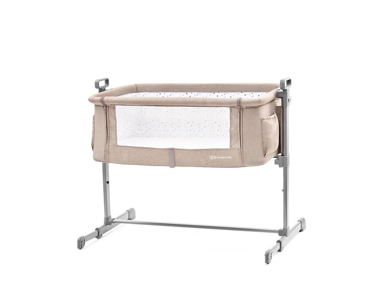 Ga naar volledige schermweergave: Kinderkraft Bijzetbedje, 69 x 85 x 98 cm, met matras - afbeelding 3