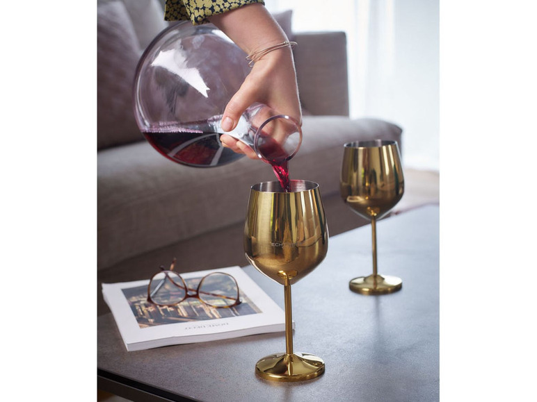 Aller en mode plein écran ECHTWERK Set de verres à vin en acier inoxydable, set de 2 - Photo 4