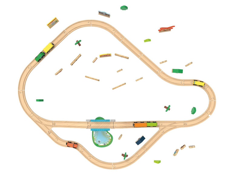 Ga naar volledige schermweergave: Playtive Houten spoorweg - afbeelding 4