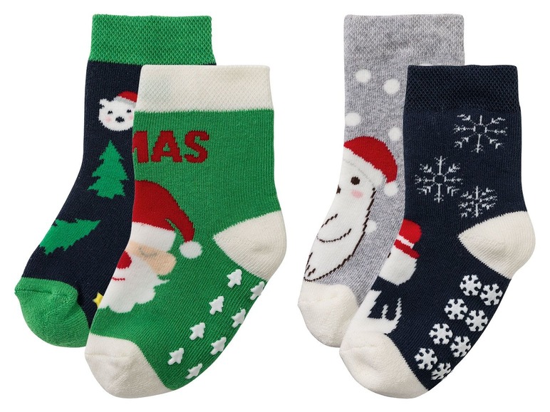 Aller en mode plein écran lupilu® 2 paires de chaussettes de Noël pour garçons - Photo 1