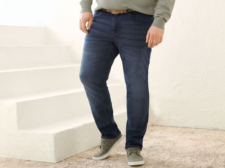Ga naar volledige schermweergave: LIVERGY® Thermische jeans voor heren, straight fit, katoen, polyester en elastaan - afbeelding 6
