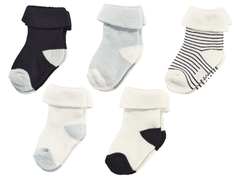 Ga naar volledige schermweergave: lupilu® Kousen voor baby's, 5 paar, biokatoen - afbeelding 1