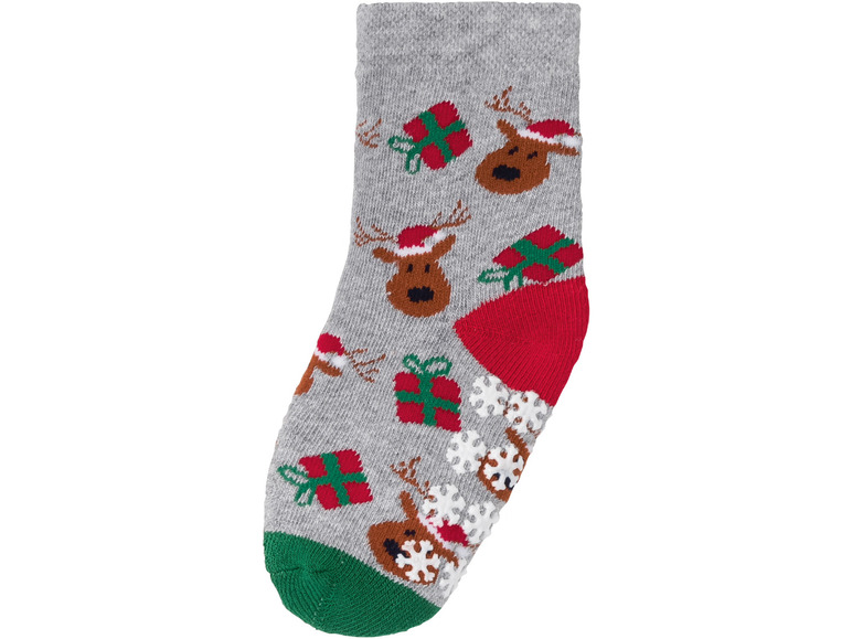 Aller en mode plein écran lupilu® Set de 2 paires de chaussettes de Noël en un mélange de coton - Photo 4