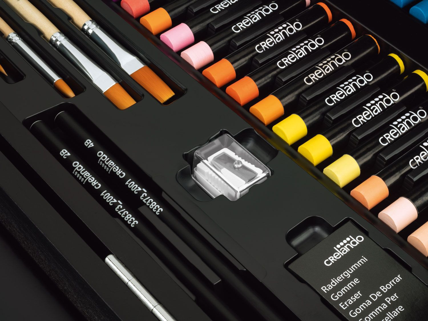 crelando® Coffret à dessin et peinture, 174 pièces