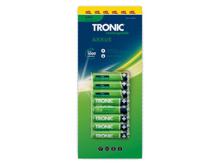 Ga naar volledige schermweergave: TRONIC® Oplaadbare batterijen, Ni-MH, 8 stuks - afbeelding 3